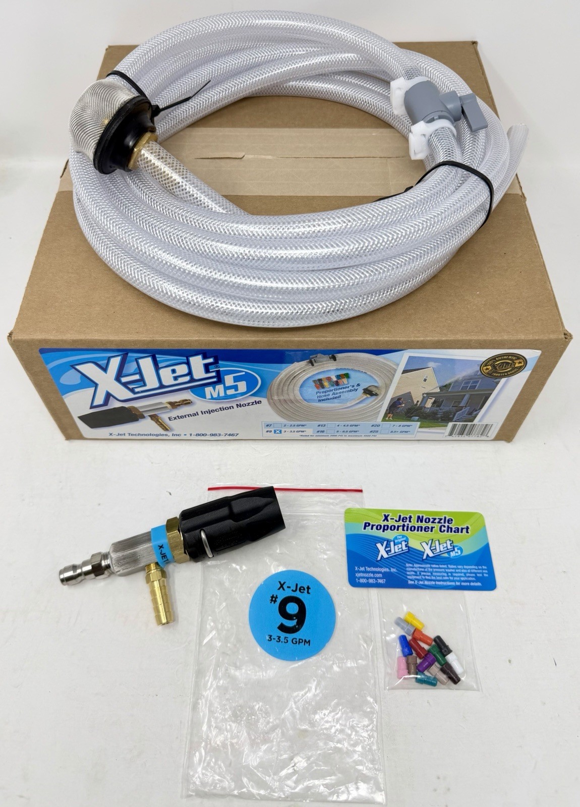 NEW X-JET M5 Injection Nozzle #9 Kit for 3-3.5 GPM Pressure Washer – SHIPS FREE!
