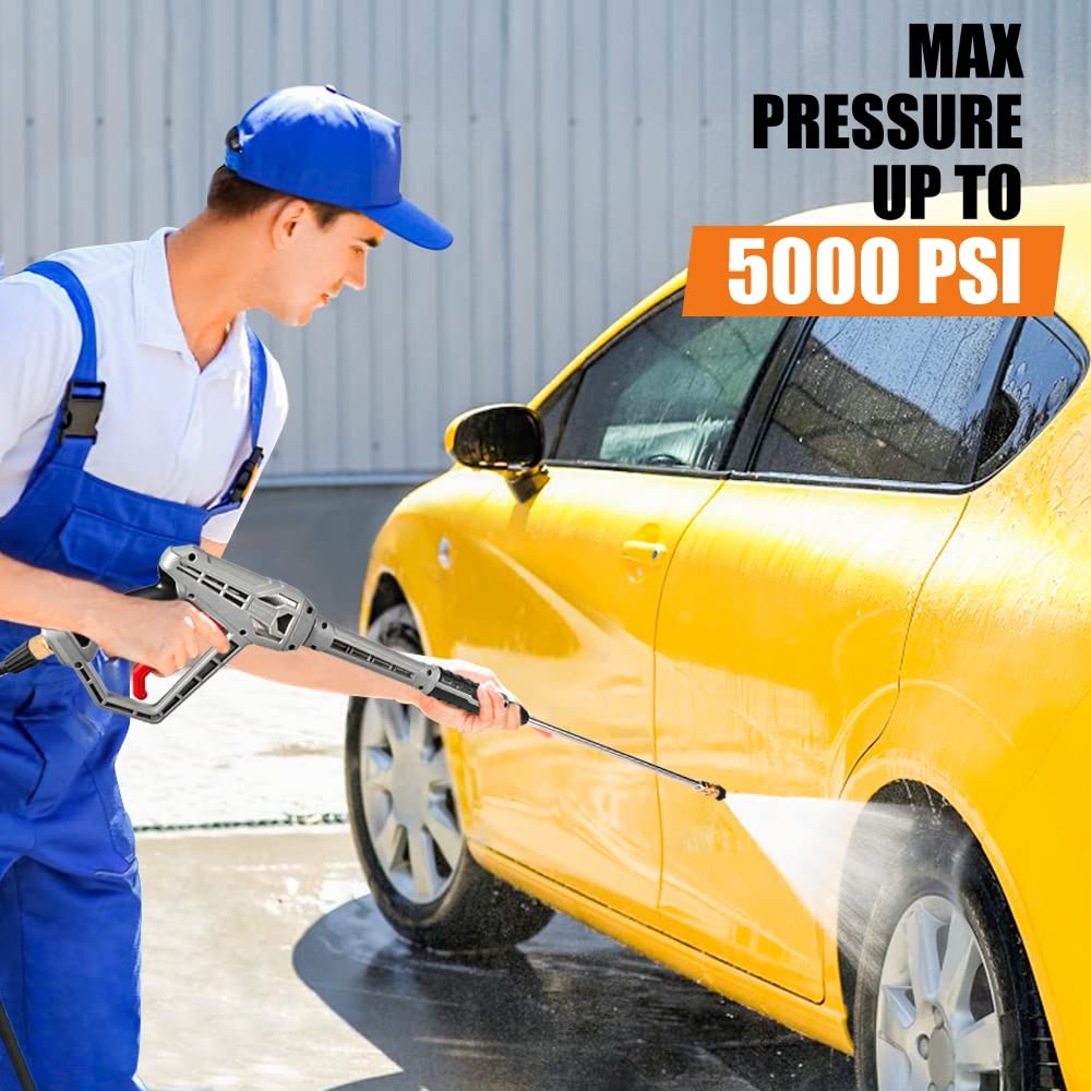 WXMECH Pressure Washer Gun with Extension Wand Replacement 39 inches, Gray
