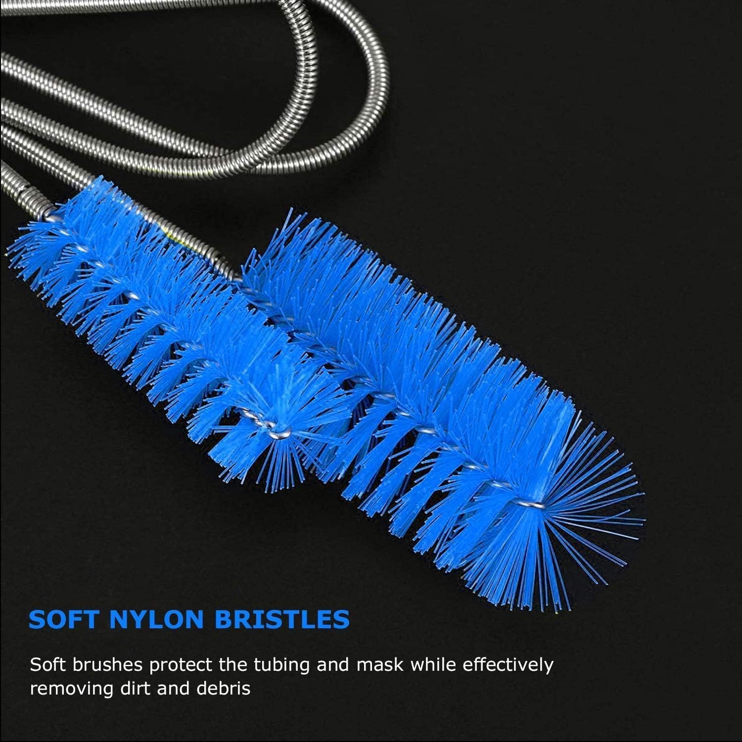 Brush Diameter 15mm 19mm -CPAP Tube Cleaning Brush-Suitable 2 Piece Set, Blue