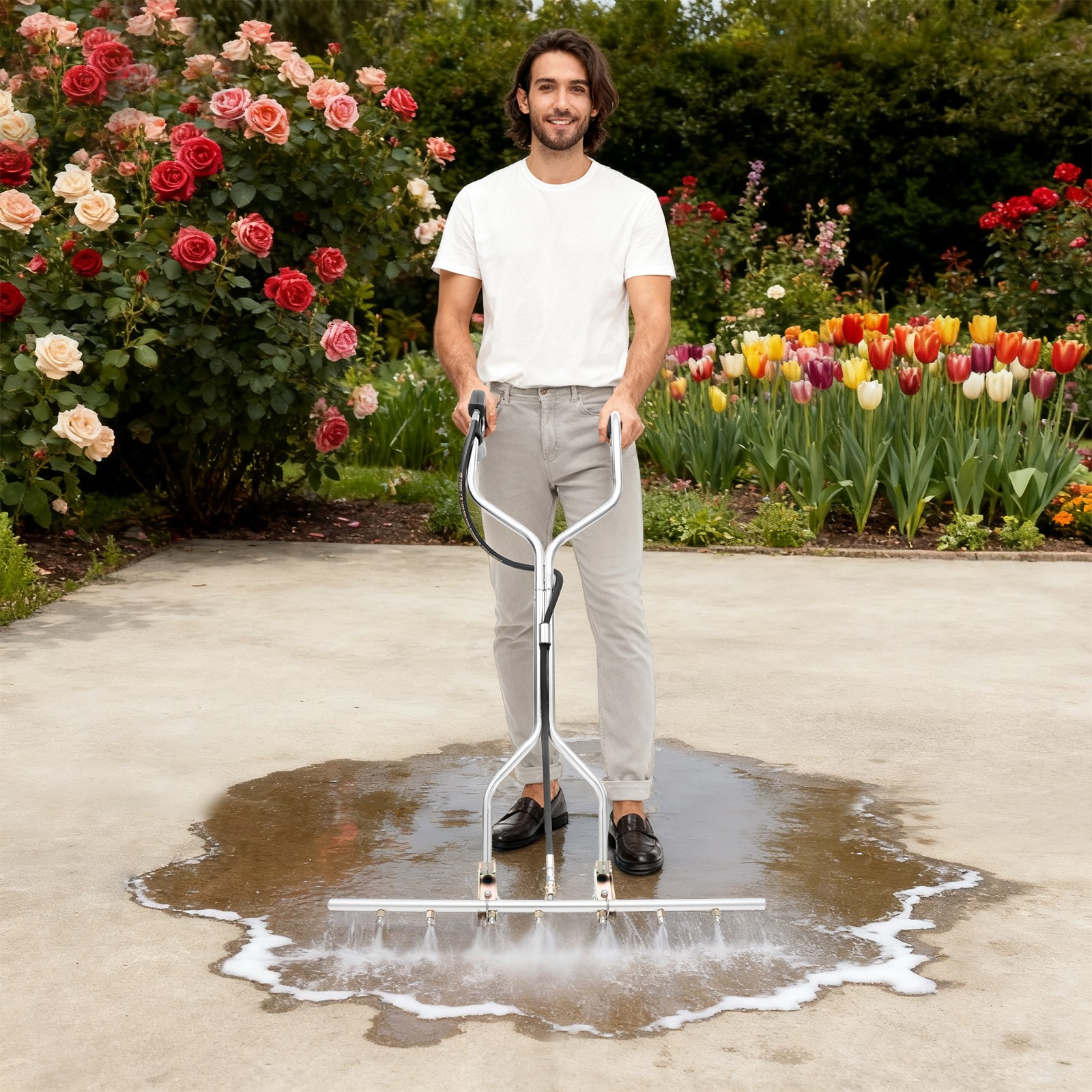 39″ Pressure Washer Water Broom 7 Nozzle 5000 PSI Commercial Grade Surface Clean