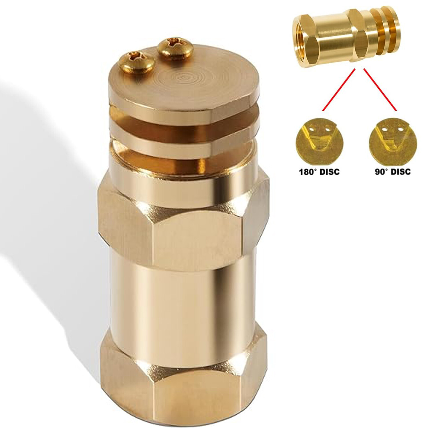 Boomless Spray Nozzle 1/2″ FPT #20 Orifices (90° & 180° Caps) 5.9 GPM 6542-1FBA
