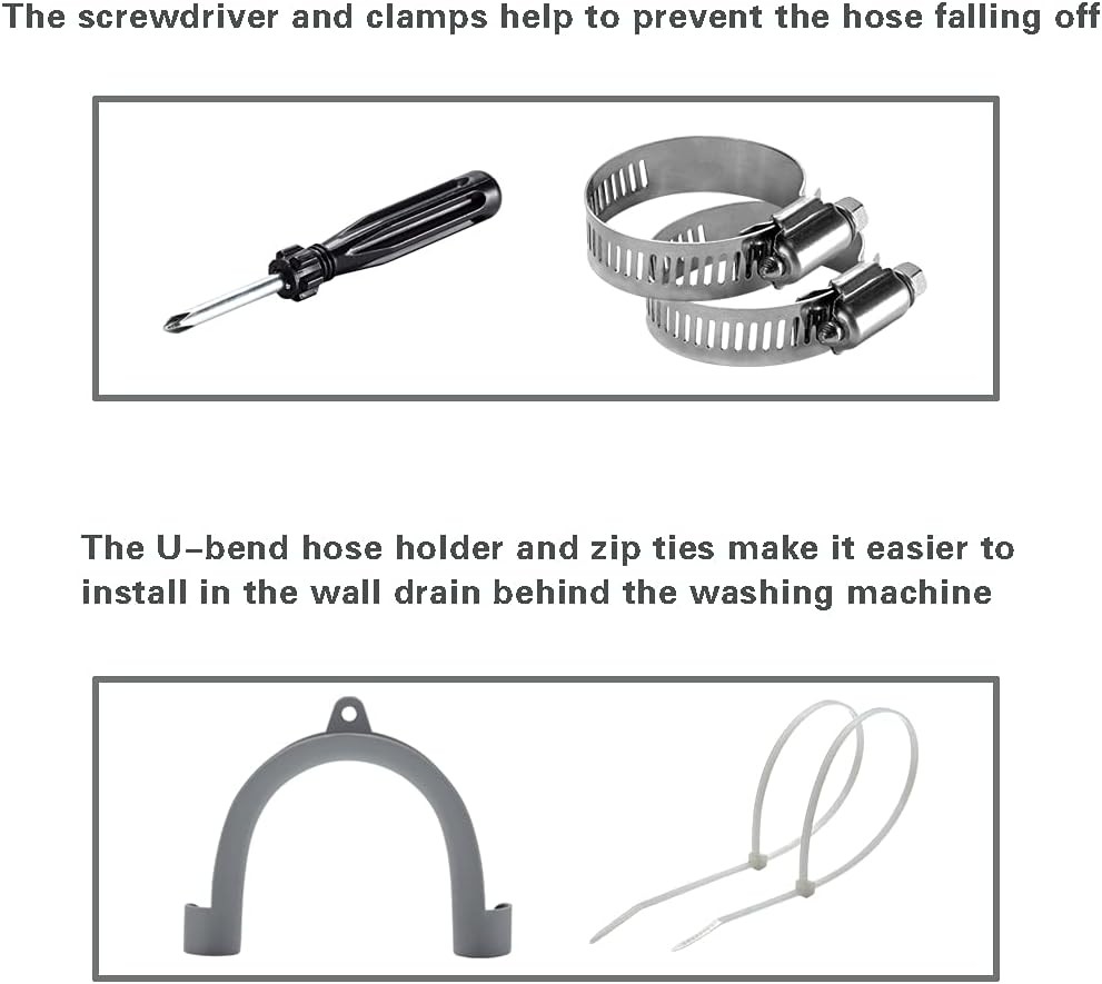 Universal Washing Machine Drain Hose Extension – 10 Ft Washer Discharge Hose