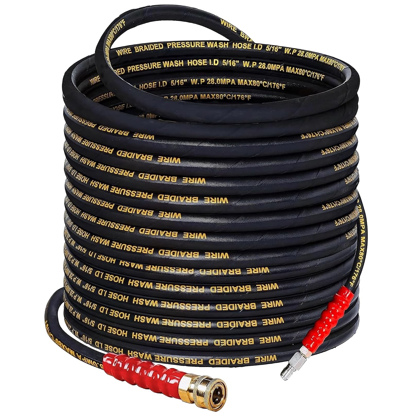LIULO 100FT Pressure Washer Hose 4000 PSI 3/8″ Quick Connect